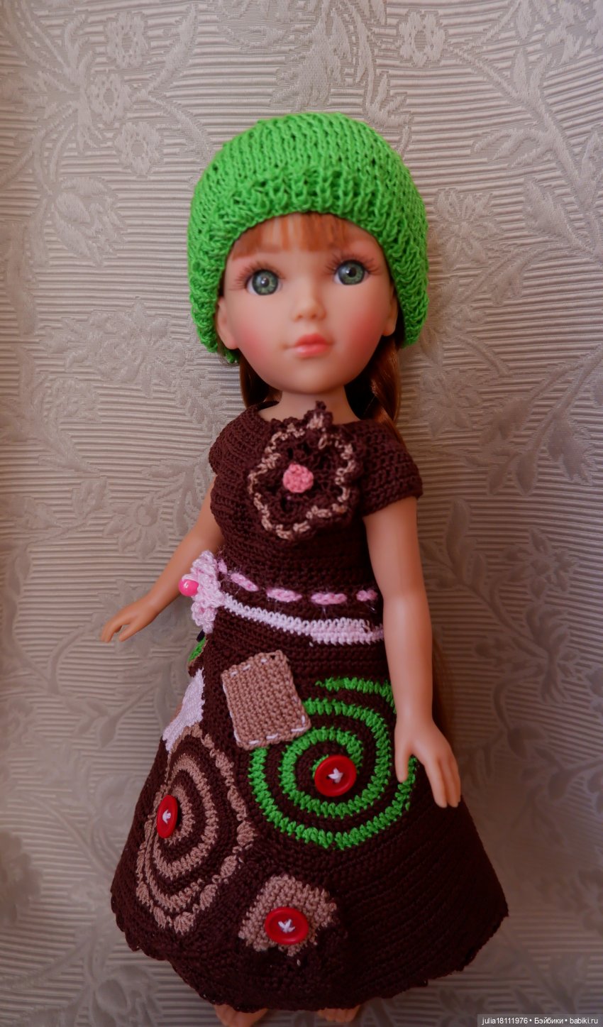 Клубочки и куколки Vidal Rojas. Шапочка зеленая и розовая. Мастер-класс (фото 6)