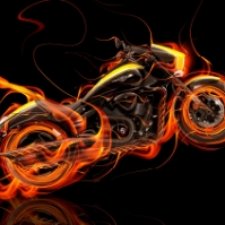 Апельсиновый мотоцикл