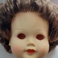 Реставрация резиновой головы куколки ФРГ Hans Volk