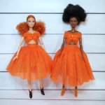 Яркие коктельные платья для кукол Barbie.