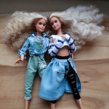 Barbie BMR1959 Milli: две очаровашки - на родном высоком теле и на ориг-йоге, аутфиты.