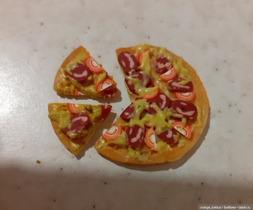 Пицца — Кукольная миниатюра своими руками: еда