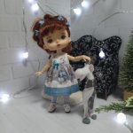 Новогоднее платье на малышек Monst Xiaomi