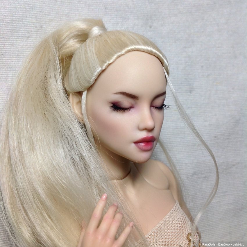 Роспись, парик, молд лица спящая Пышка, формат 1/6 мастерская РезинДоллз