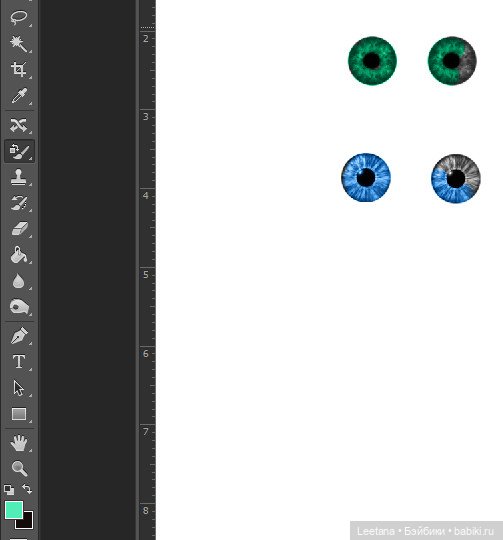 Стеклянные глазки для кукол в Adobe Photoshop