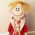 Текстильная интерьерная кукла - обезьянка Кики