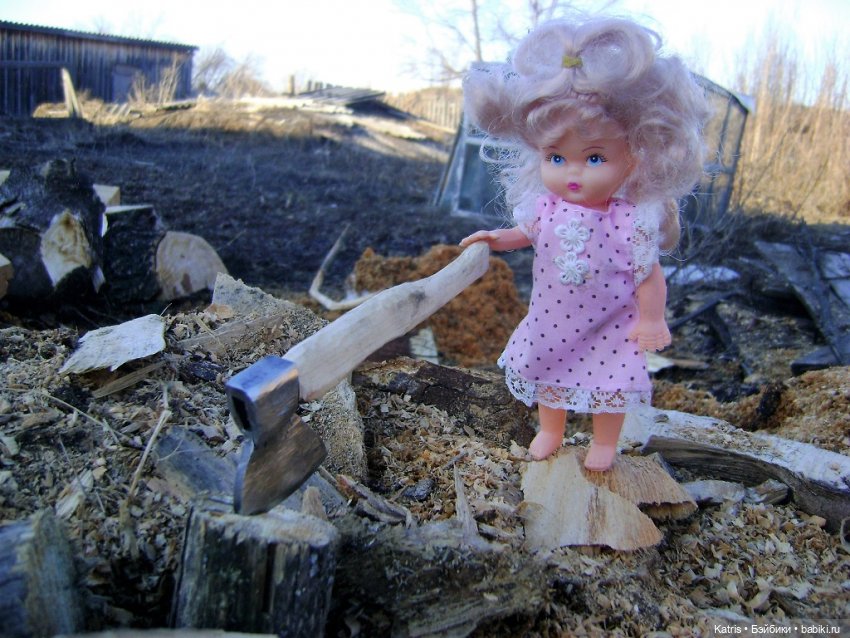 Сельские мотивы и топор — Авторские украшения и аксессуары для кукол: фото (фото 3)