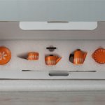 Набор миниатюрной посуды UES Miniature Toy оранжевого цвета