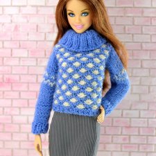 Джемпер, свитер для кукол 30см 1/6 барби, интегрити, бжд