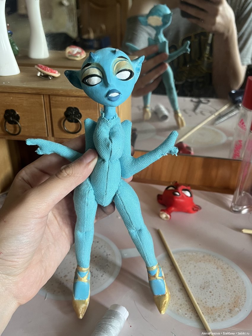 Куколка в смешанной технике. Процесс | Бэйбики Куколка в смешанной технике. Процесс (фото 7)