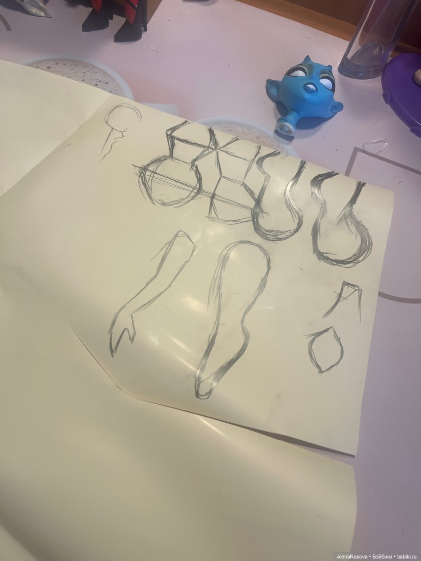 Куколка в смешанной технике. Процесс | Бэйбики Куколка в смешанной технике. Процесс (фото 6)