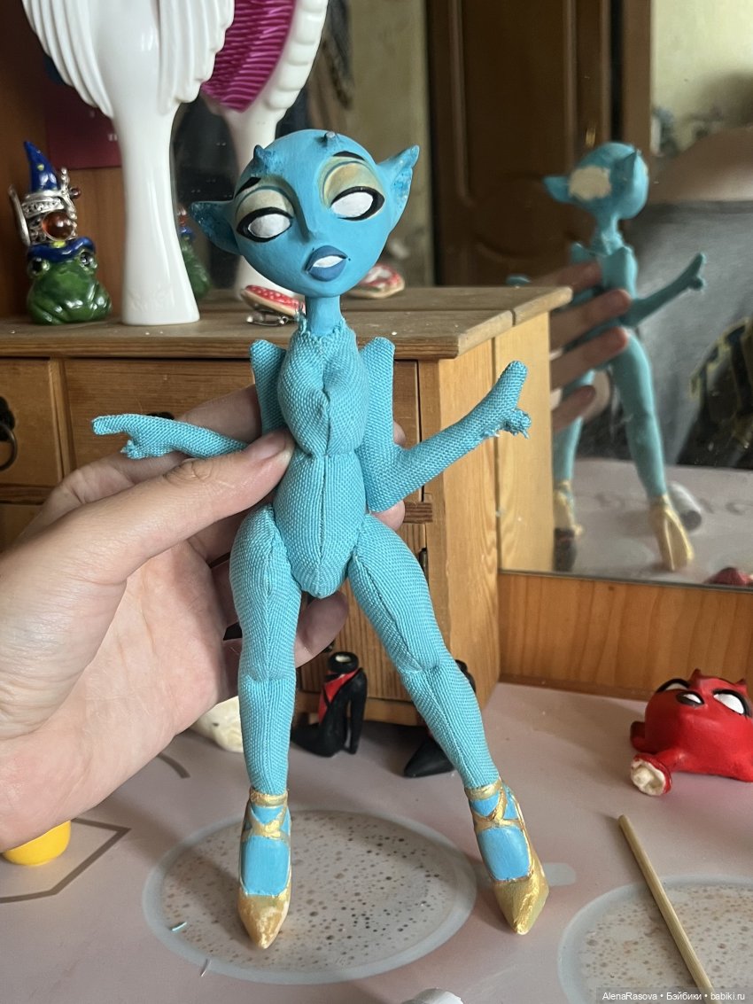 Куколка в смешанной технике. Процесс | Бэйбики Куколка в смешанной технике. Процесс (фото 8)