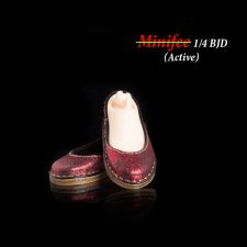 Обувь для 1/4 BJD (по стельке 54 мм) (красное вино кракелюр)