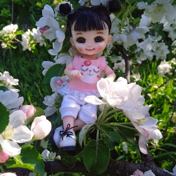 Куклогорск. Девочка и цветы 🌼