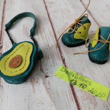 Блайз Blythe ботинки сумочка "Авокадо" для куклы Блайз Blythe ботинки сумочка "Авокадо" для куклы