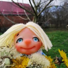 Зимние одуванчики или как Маня чуть Кузю не слопала😄