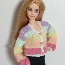 Радужно-единорожий кардиган