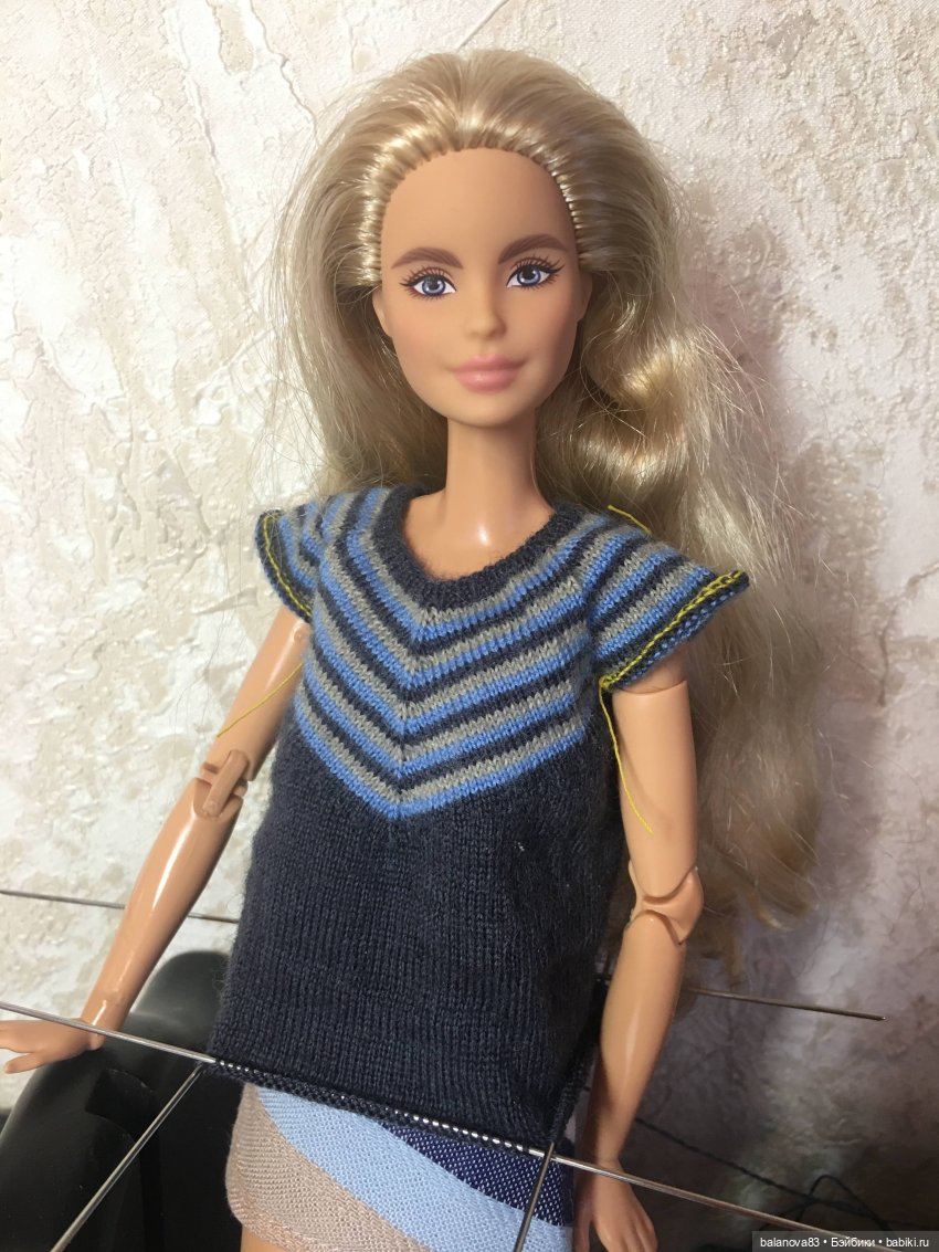 Платье "Чайка" для барби — Одежда и обувь для кукол своими руками: фото (фото 7)