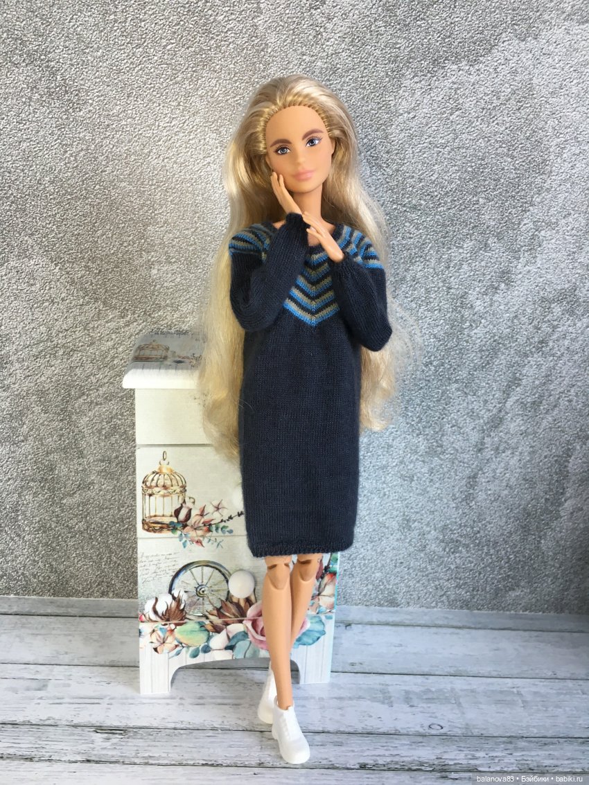 Платье "Чайка" для барби — Одежда и обувь для кукол своими руками: фото (фото 4)