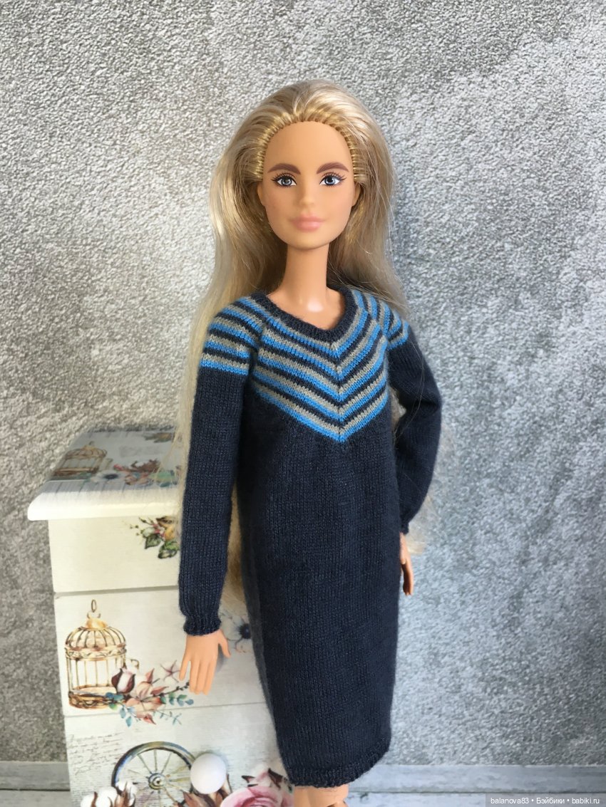 Платье "Чайка" для барби — Одежда и обувь для кукол своими руками: фото