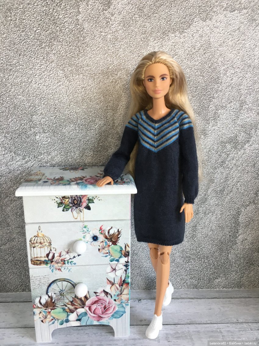 Платье "Чайка" для барби — Одежда и обувь для кукол своими руками: фото (фото 2)