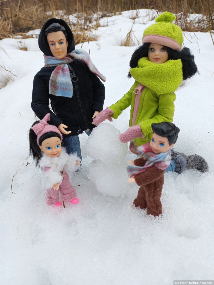Выходной с мамой и папой | Бэйбики Выходной с мамой и папой — Разные шарнирные куклы (не БЖД): редкие