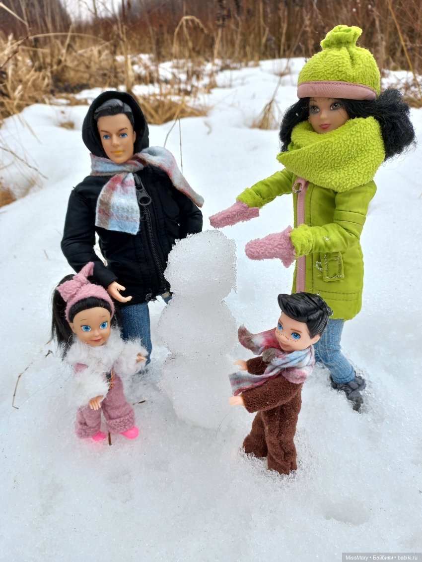 Выходной с мамой и папой | Бэйбики Выходной с мамой и папой — Разные шарнирные куклы (не БЖД): редкие
