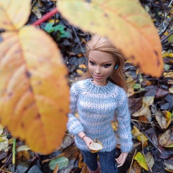 Аманда и опавшие жёлтые листья 🍂