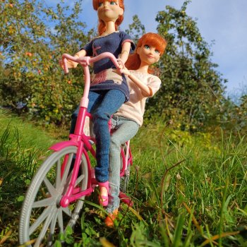 Анька и Танька на велопрогулке 🚲