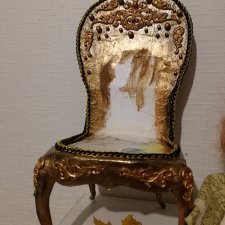 Совсем недавно попробовала сделать стульчики для кукол, не судите строго