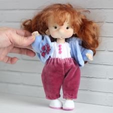 Текстильная куколка Рыжуля