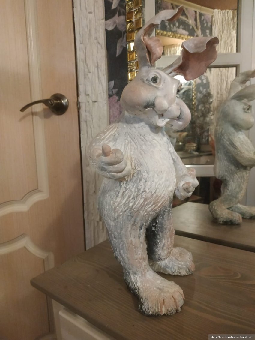 Статуэточка из полимерной глины &amp;amp;quot;Мартовский кролик&amp;amp;quot;&amp;amp;quot;