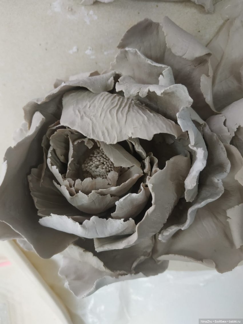 Фарфоровая композиция &amp;amp;quot;Пион&amp;amp;quot;