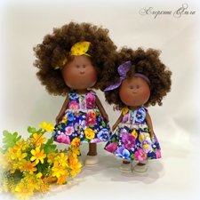 Фланелевое платье для малышки Миечки (23 см)