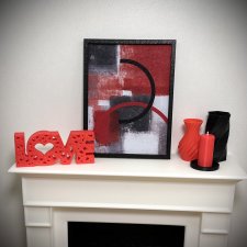 Набор миниатюры красно-черный 1:6