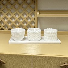 Горшки для кукол, белый перламутр