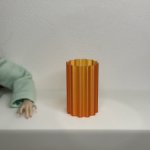 Ваза 2 для кукол 1/6 (прозрачный оранжевый)