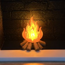 Огонь для камина 1/6 (оранжевый)