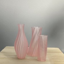 Набор ваз для кукол (розовый кварц)