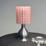 Лампа для кукол (пузырьковый абажур, розовый кварц, серебро)