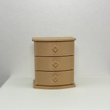 Шкатулка в виде комода (матовый латте)