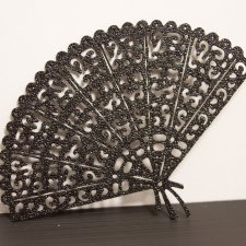 Веер черный 1/6