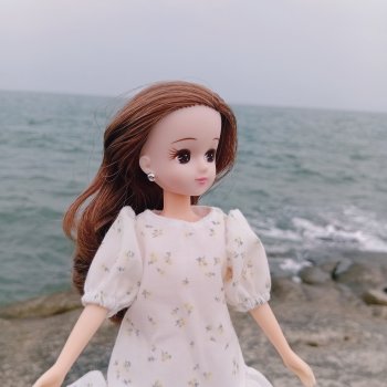 Задумчивая прогулка Ликки у берега моря
