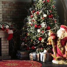 Мама елку украшала