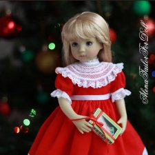 Новогоднее платье в технике heirloom