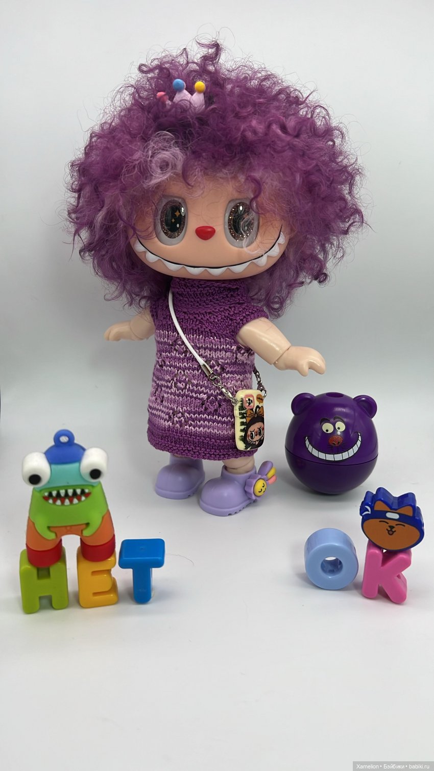 Кржемилька в сиреневом — Игрушки Labubu (Лабубу) и The Monsters: Pop Mart (фото 2)