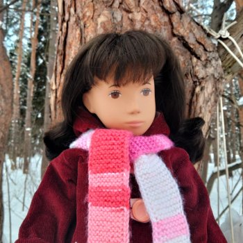 Саша, белка и зима