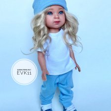 ООАК испанская миниатюрная куколка Vestida de Azul