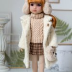 Одежда для Ruby Red Руби Ред: пальто, наушники, свитер, юбка, колготки, сумка.