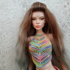 Ажурный топ крючком